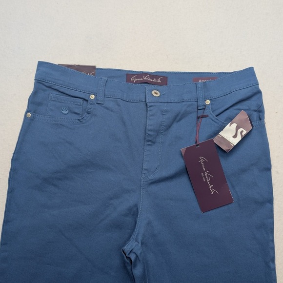 NWT Gloria Vanderbilt Amanda Jeans Women 12 Blue Tapered High Rise Ultra Stretch - Picture 2 of 16
